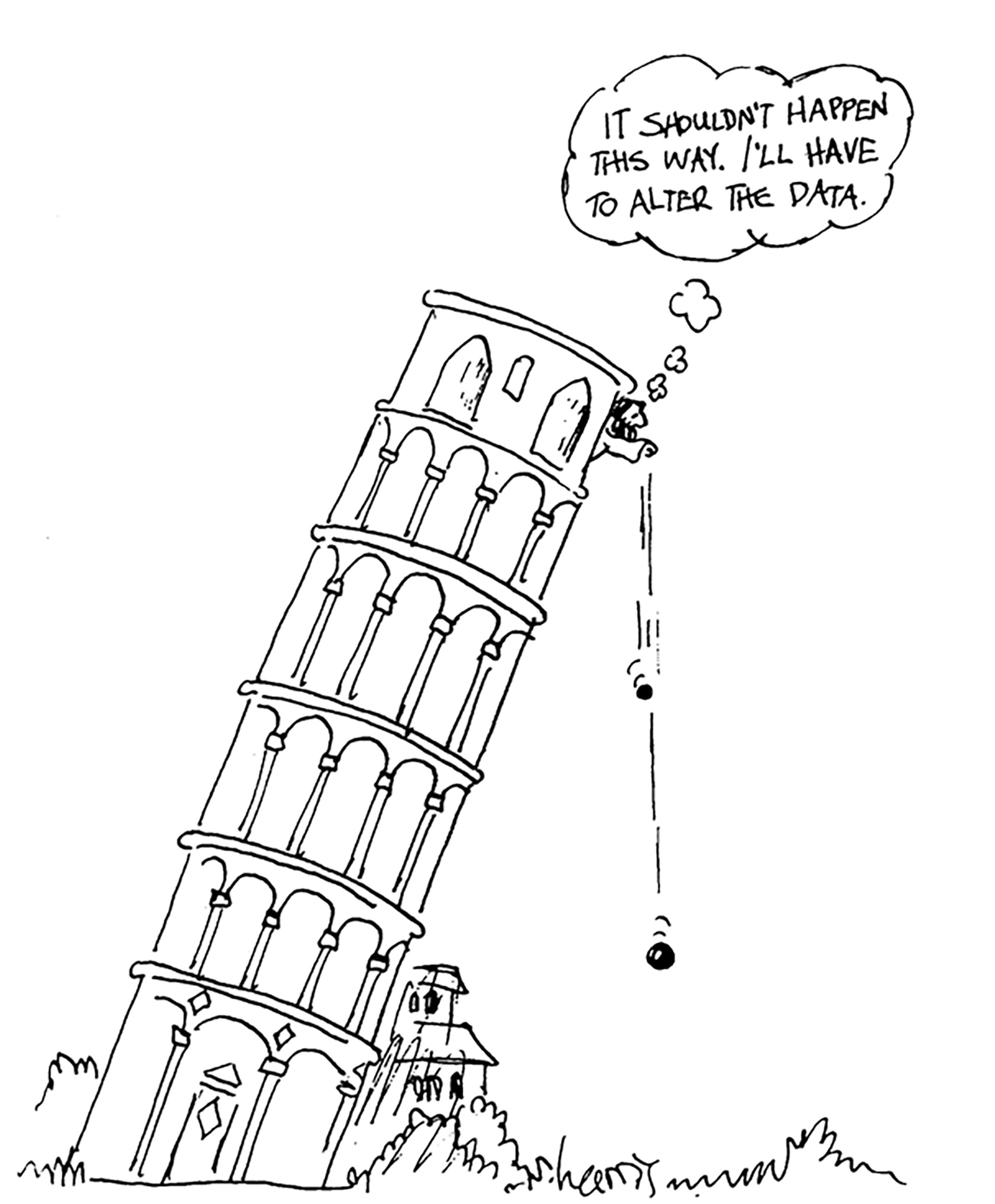 De in 1994 gebruikte cartoon is nog steeds relevant: Leerlingen zijn wel eens bereid resultaten te veranderen zodat deze passen bij hun verwachtingen